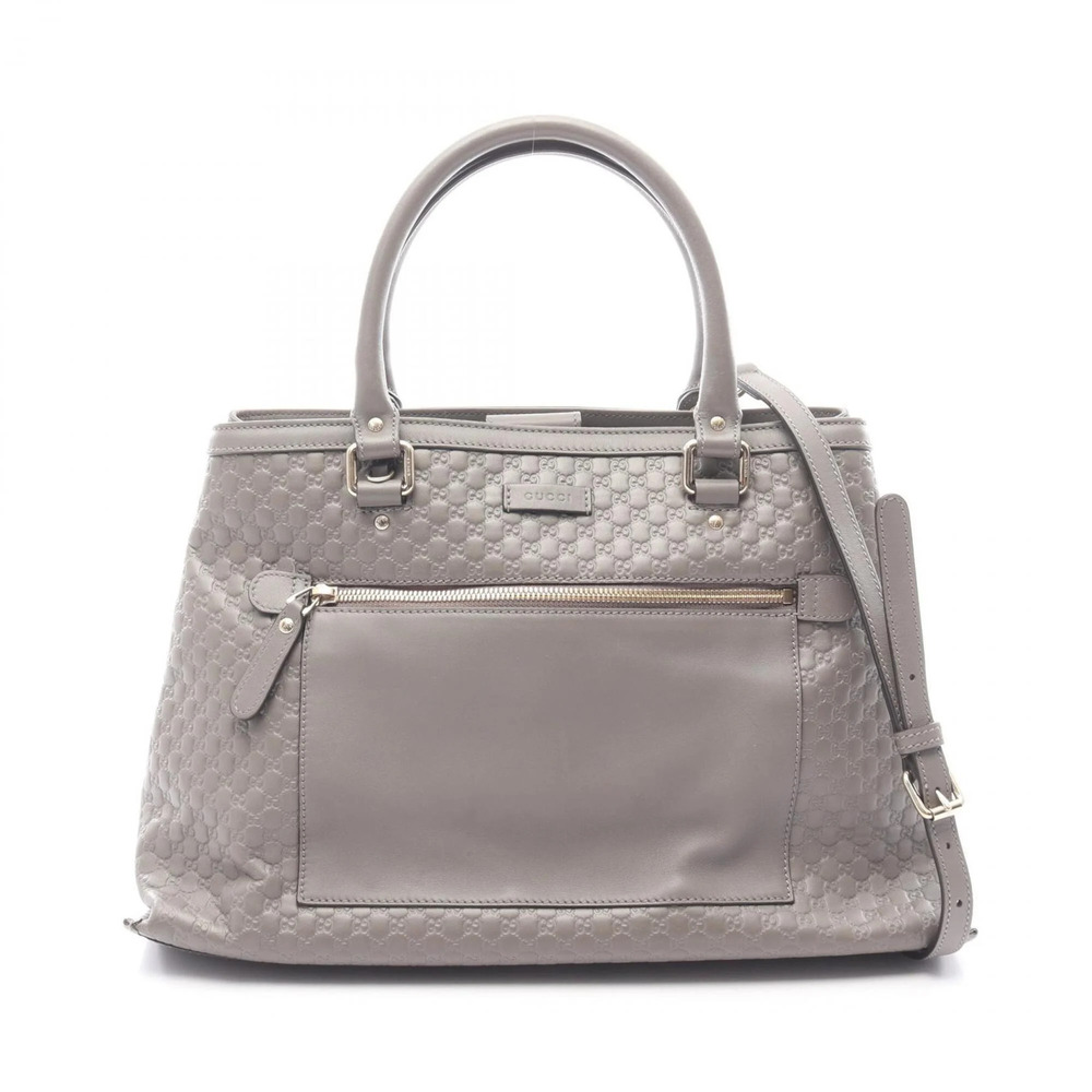 GUCCI Authentic Gray Leather Bag